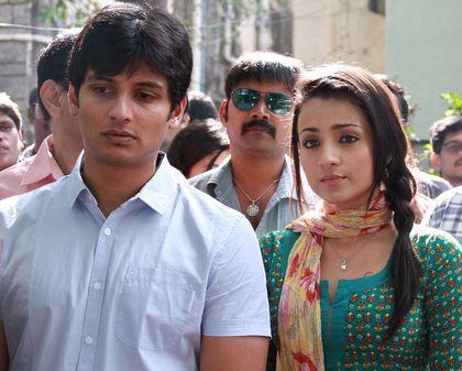 Jiiva and Trisha at Endrendrum Punnagai Movie Launch