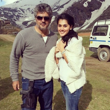 Ajith and Taapsee @ Kulu Manali