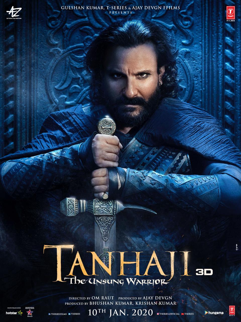 Saif Ali Khan gives GOT s Jon Snow Vibes in Tanhaji Poster Hindi