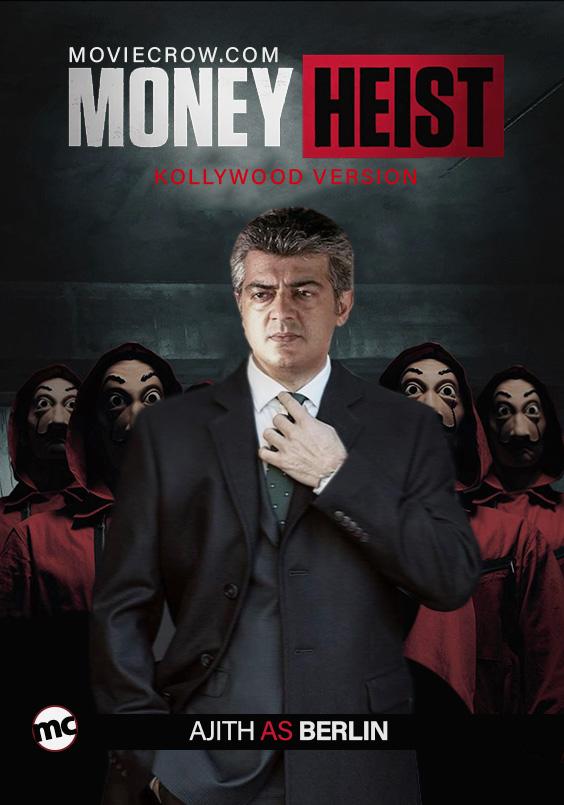 Money Heist Tamil Actors Version Vijay As Professor Ajith As Berlin Simran As Inspector Raquel Tamil Movie Music Reviews And News