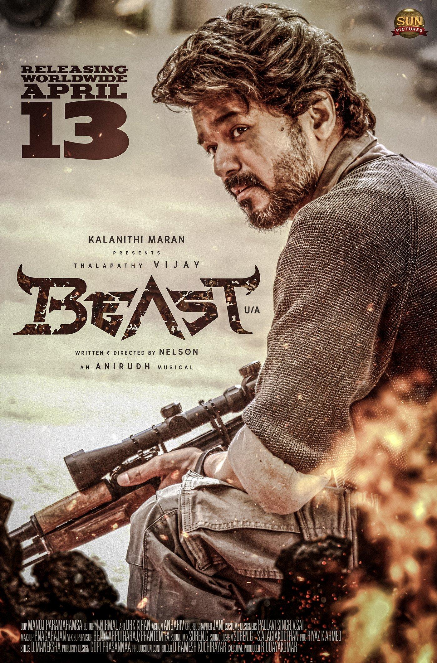 Official Beast release date confirmed by Sun Pictures! Tamil Movie