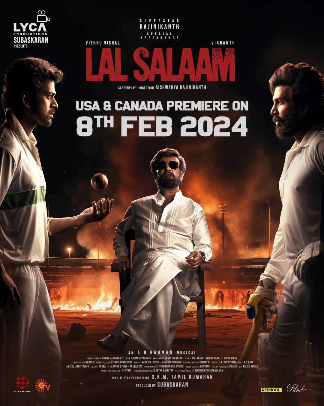 Lal Salaam: Usa, Canada Premiere Date Out! Advance Bookings To Open 