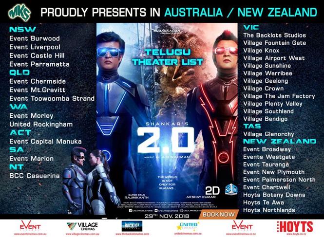 2.0 Australia, New Zealand Theater List