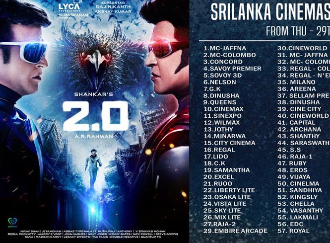 2.0 to have all-time record release in Sri Lanka