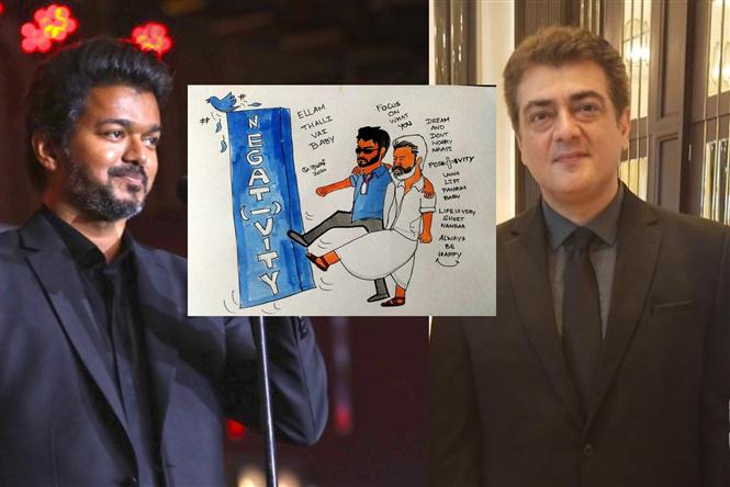 Ajith Fans React To Vijay's 'Nanbar Ajith' Gesture!