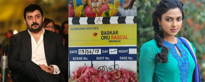 Amala Paul - Aravind Swami starrer Bhaskar Oru Rascal begins shooting