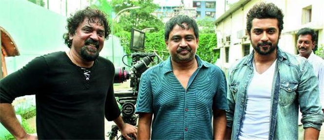 Anjaan Suriya's surprise party for Santosh Sivan