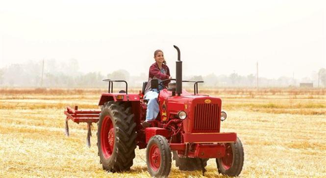 Anushka Sharma rides a tractor in the fields of Punjab