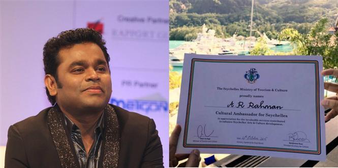 AR Rahman named Cultural Ambassador for Seychelles