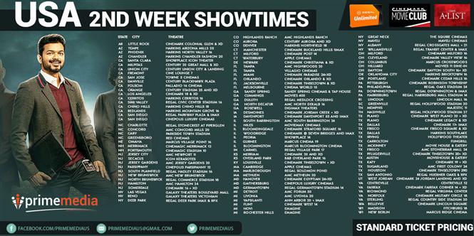 Bigil USA - 2nd Week Showtimes