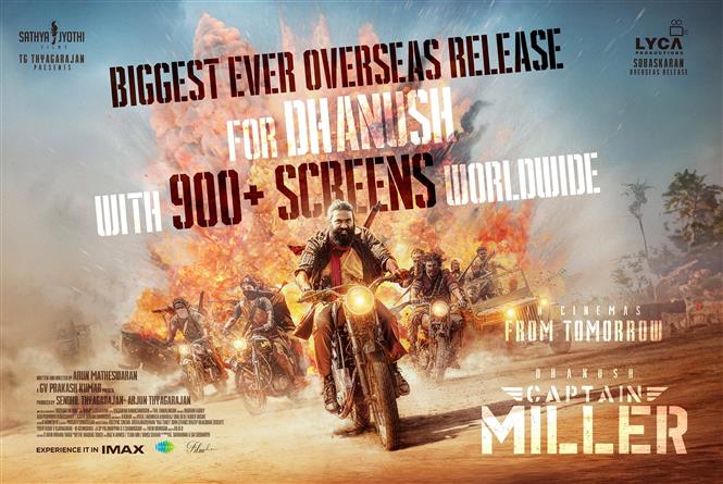Captain Miller: Dhanush's biggest overseas release with 900+ screens!