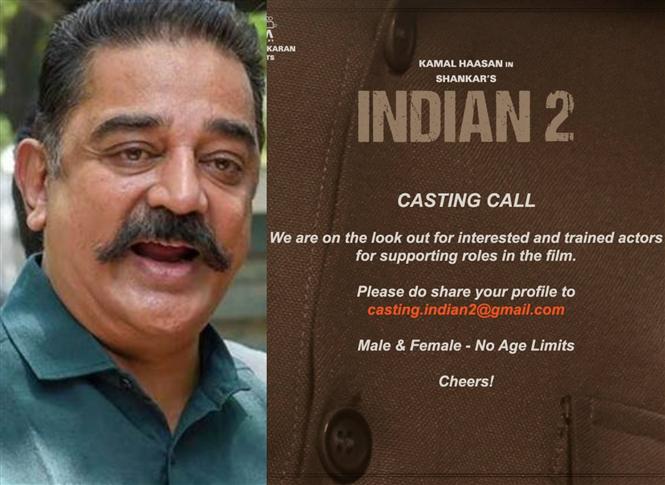 Casting Call For Kamal Haasan S Indian 2 A Chance To Feature In Shankar S Next Tamil Movie Music Reviews And News