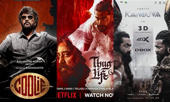 Coolie joins Tamil films Thug Life, Kanguva to rel...