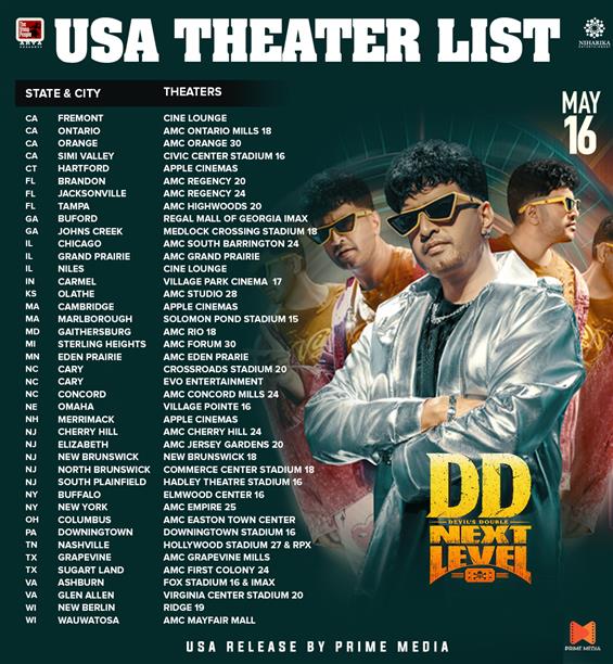 DD Next Level USA Theater list 