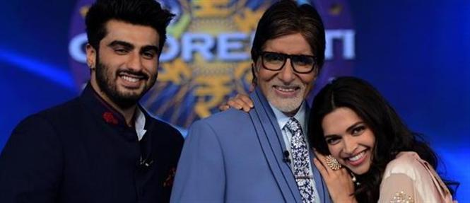 Deepika Padukone & Arjun Kapoor promote Finding Fanny on KBC Amitabh Bachchan