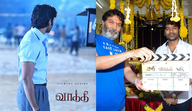 Dhanush begins Vaathi filming! Actor's look in the movie teased!
