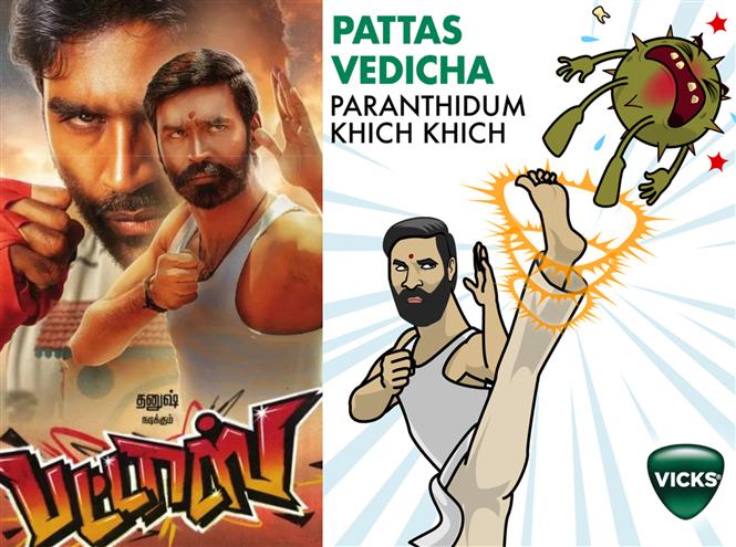 Dhanush's Pattas makes it to Vicks Vaporub's Toons! 