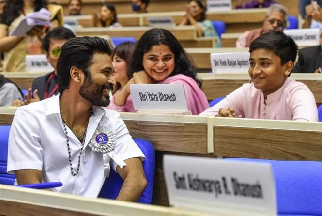 Dhanush's son Yathra turns lyricist for Nilavuku Enmel Ennadi Kobam