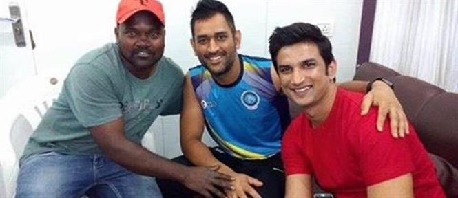 Dhoni visits 'M.S. Dhoni: The Untold Story' set