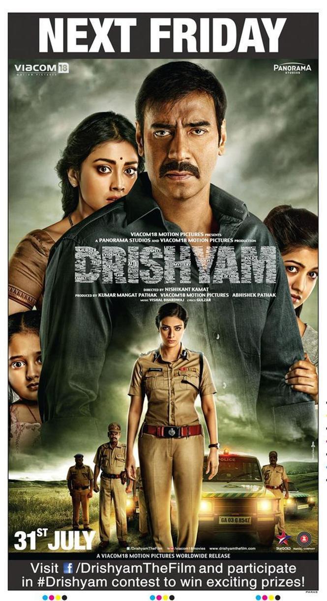 Drishyam New Poster Hindi Movie, Music Reviews and News