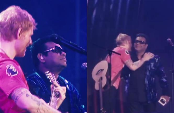 Ed Sheeran, AR Rahman perform Urvashi X Shape of You mash up in Chennai