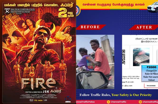 Fire: Tamil movie hero lands his audience in trouble with Chennai police