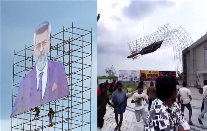 Good Bad Ugly: Ajith fans rush to safety as cut-out collapses in Tirunelveli