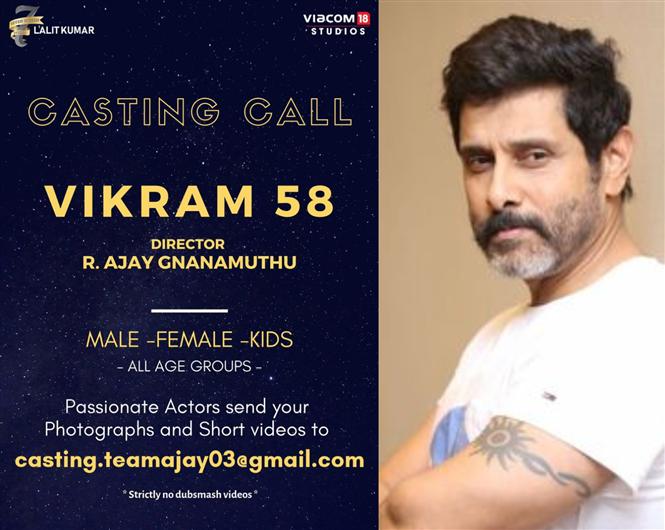 Here's a chance to feature in Vikram's next film!