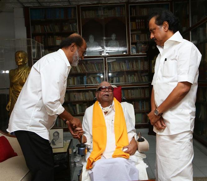 Hot Rajini Meets Kalaignar Karunanidhi Tamil Movie Music Reviews And News 7635