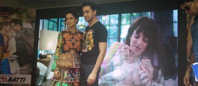 Imrah Khan and Kangana Ranaut promote Katti Batti in MMK College