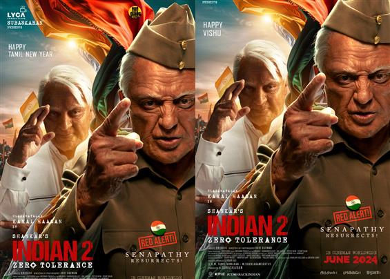 Indian 2: Tamil New Year/Vishu posters feat. 'Senapathy' Kamal Haasan