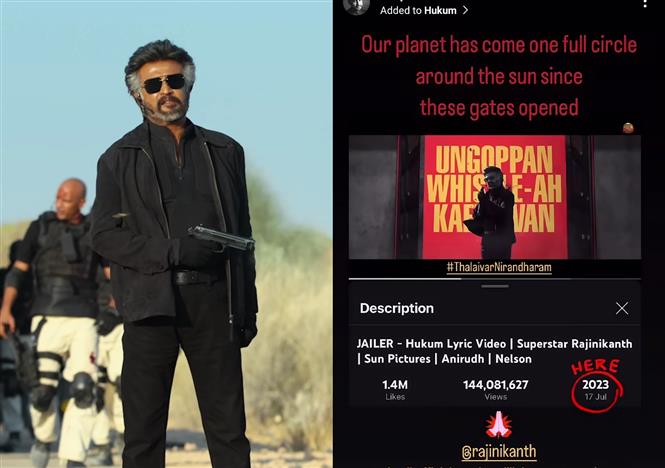 Jailer lyricist, Rajinikanth fans celebrate 1 year of Hukum