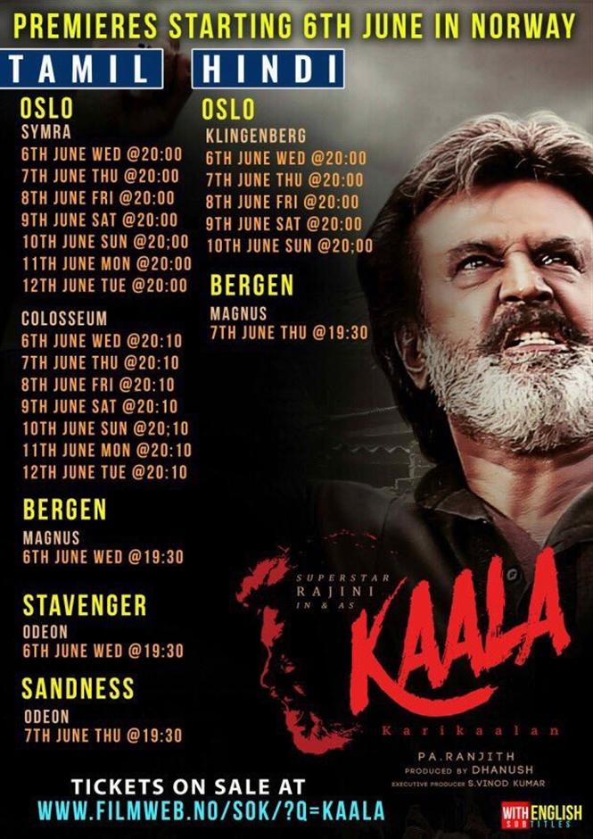 Kaala Norway Theatre list