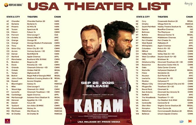 Karam USA Theater List 