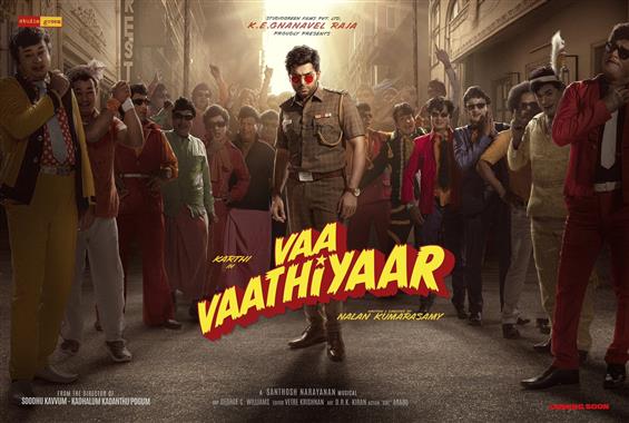 Karthi's Vaa Vaathiyaar First Look Out