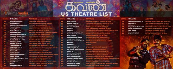 Kavan USA Theatre List Tamil Movie, Music Reviews and News