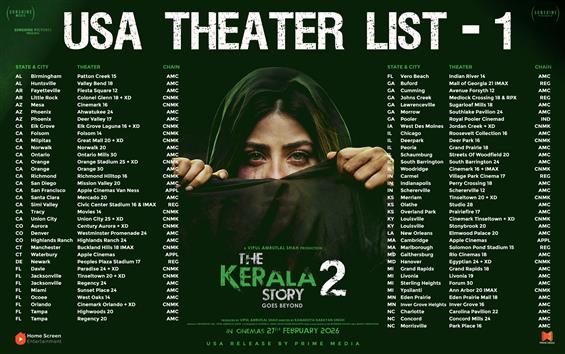 Kerala Story 2 USA Theater List