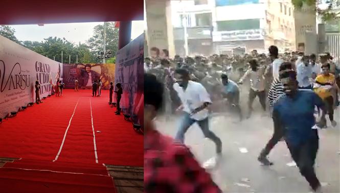Lathi charge at Varisu Audio Launch! Fans out of control