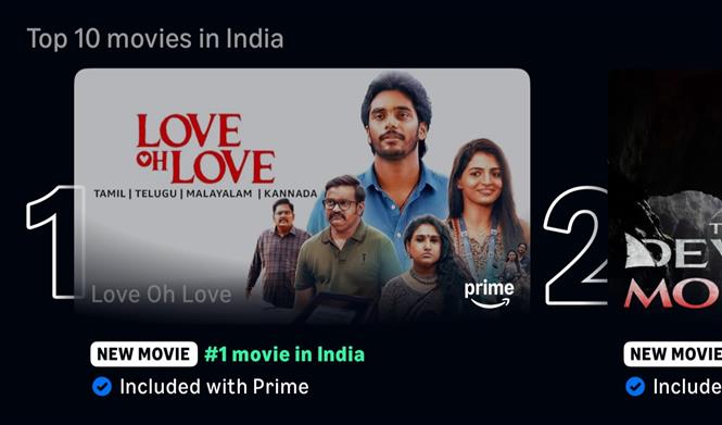 Love Oh Love Trends at No. 1 on Amazon Prime Video