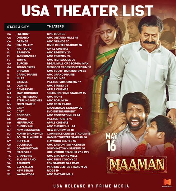 Maaman USA Theater list 