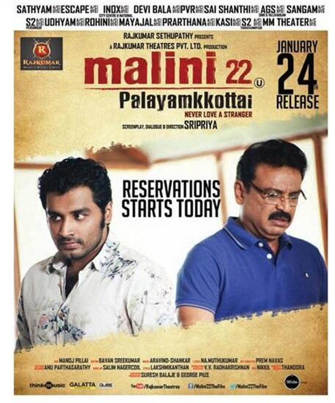 Malini 22 Palayamkottai Reservation starts today