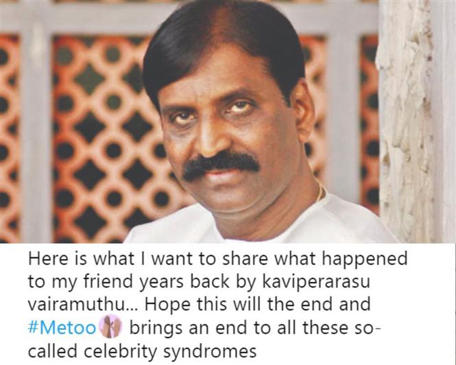 Me Too India: Vairamuthu narrated a lewd poem, alleges Twitter user in an audio clip!