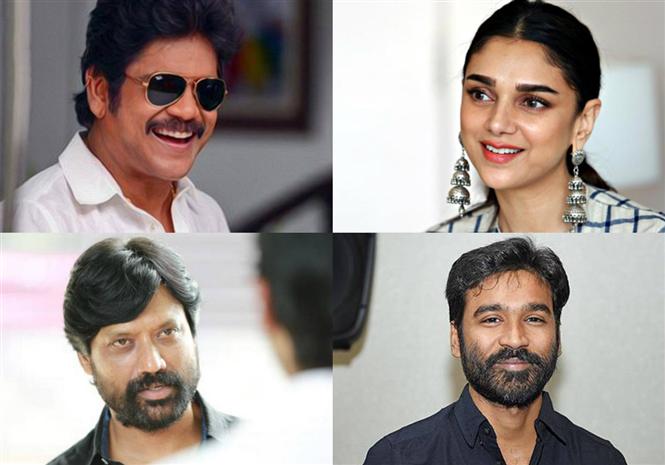 Nagarjuna, Aditi Rao Hydari, SJ Suryah in Dhanush's second directorial! Film begins shooting!