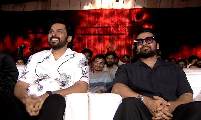 Only Anna Can Do It -  Karthi Compares Suriya's Karuppu Performance to Baahubali at Hyderabad Pre-Release Event