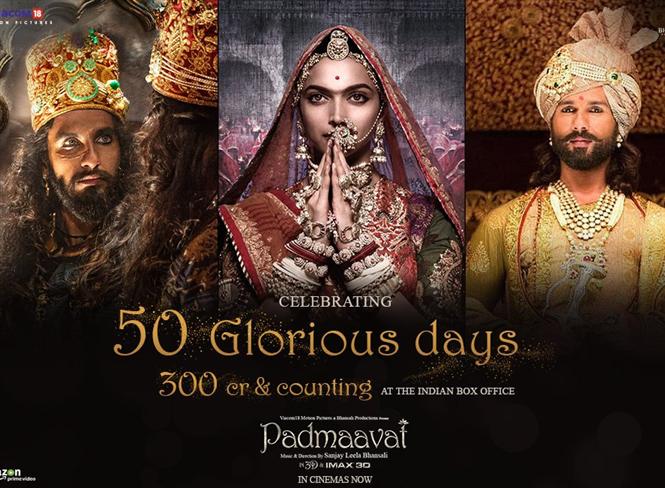Padmaavat completes 50 days, crosses Rs. 300 crore mark and counting