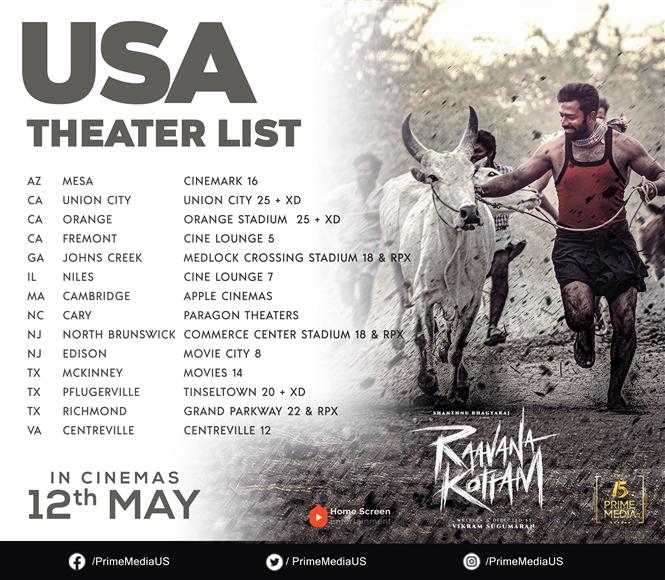 Raavana Kottam USA Theater list 