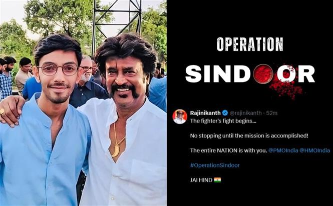 Rajinikanth, Anirudh back Operation Sindoor, stand with Indian Armed Forces