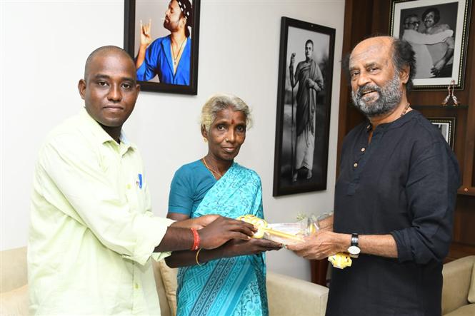 Rajinikanth gifts homes to Gaja Cyclone Victims!