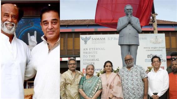 Rajinikanth, Kamal Haasan Pay Tribute as SPB Statu...