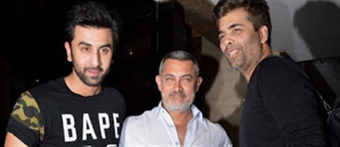 Ranbir Kappor and Karan Johar visited Injured Amir Khan